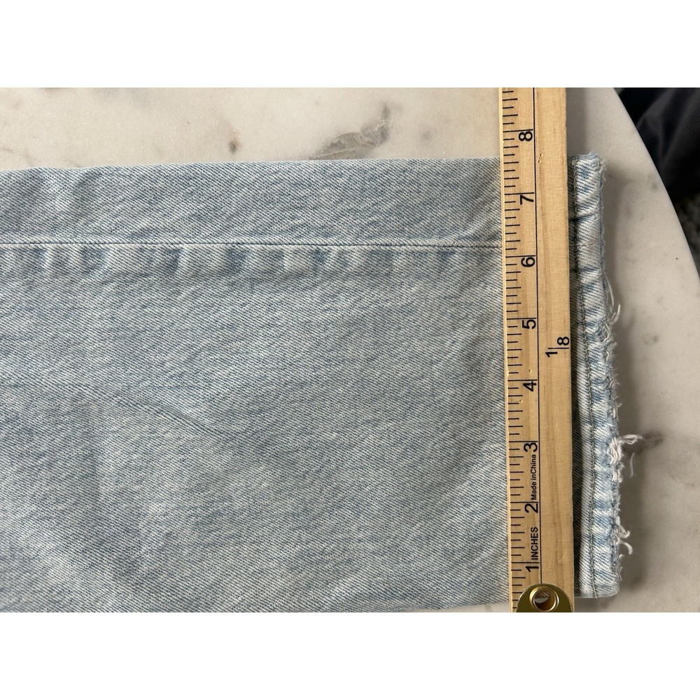 Abercrombie & Fitch Jeans Womens 27/4R Light Blue Curve Love 90s Straight Cross - Picture 14 of 14